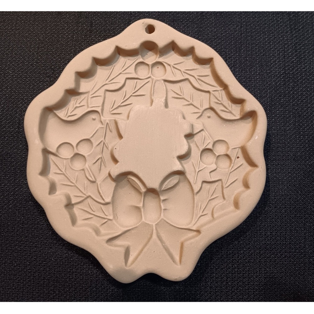 Vintage 1988 Brown Bag Cookie Art Hill Design Christmas Wreath Mold Ornament